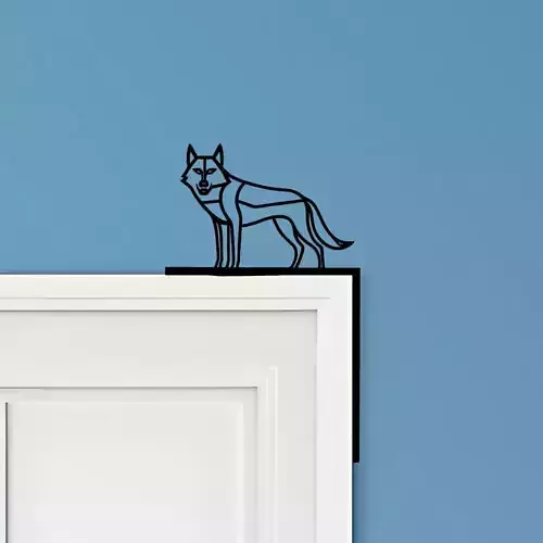 Wolf Door Corner Decor