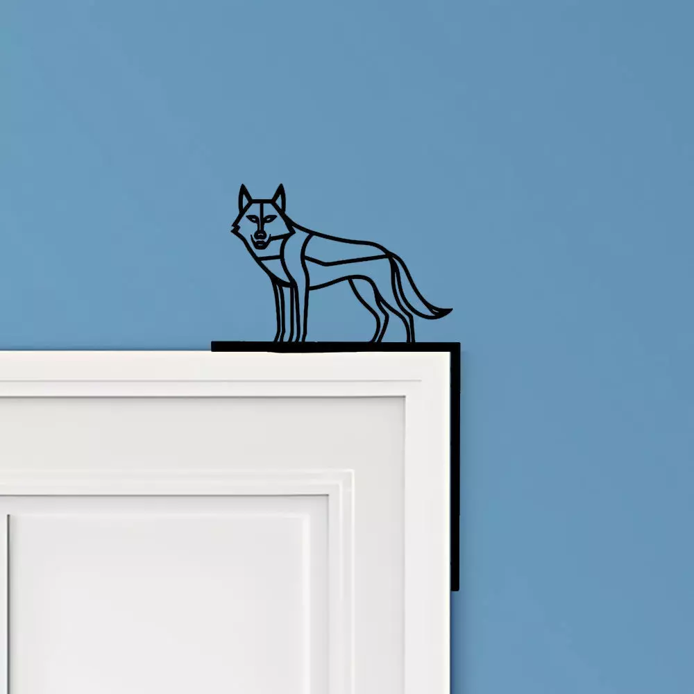 Wolf Door Corner Decor 3D print model_0