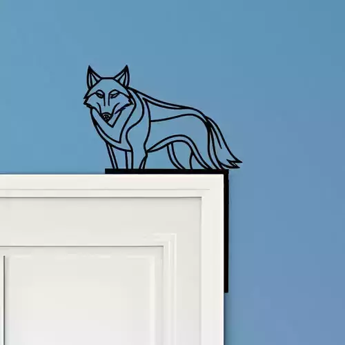 Wolf Door Corner Decor