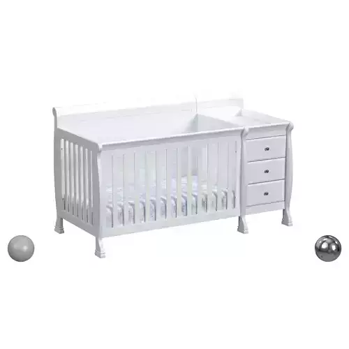 Kalani 4in1 Crib and Changer Combo in White