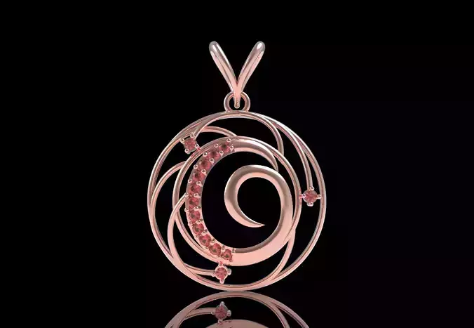 Alphabet O Diamond Pendant