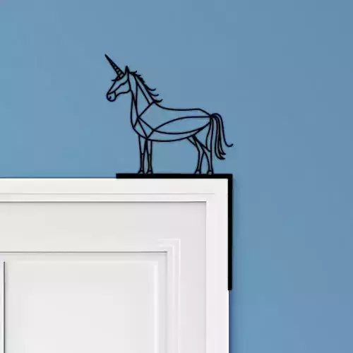 Unicorn Door Corner Decor