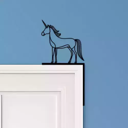 Unicorn Door Corner Decor
