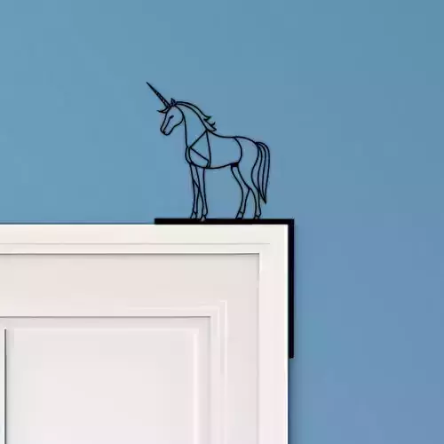 Unicorn Door Corner Decor