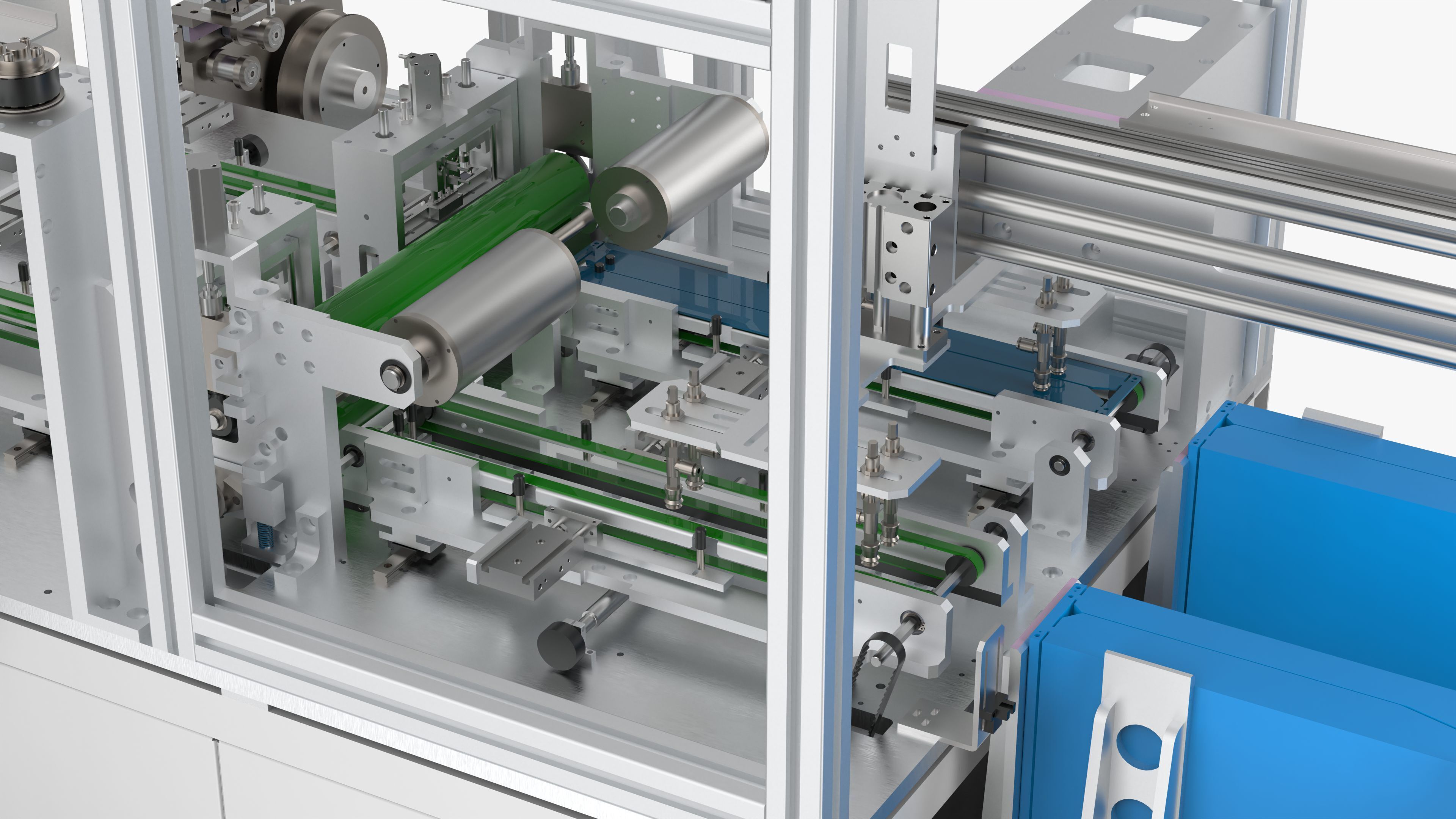 Automatic LCD Panel Gold Finger Tape Machine 3D model_17