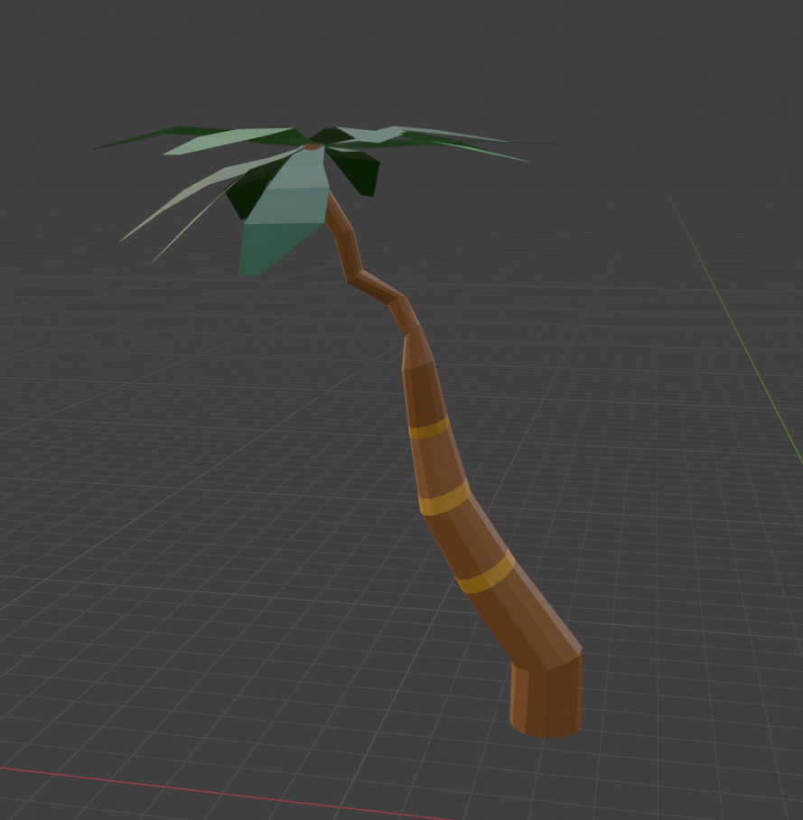 Palm Tree - low poly Low-poly 3D model_6