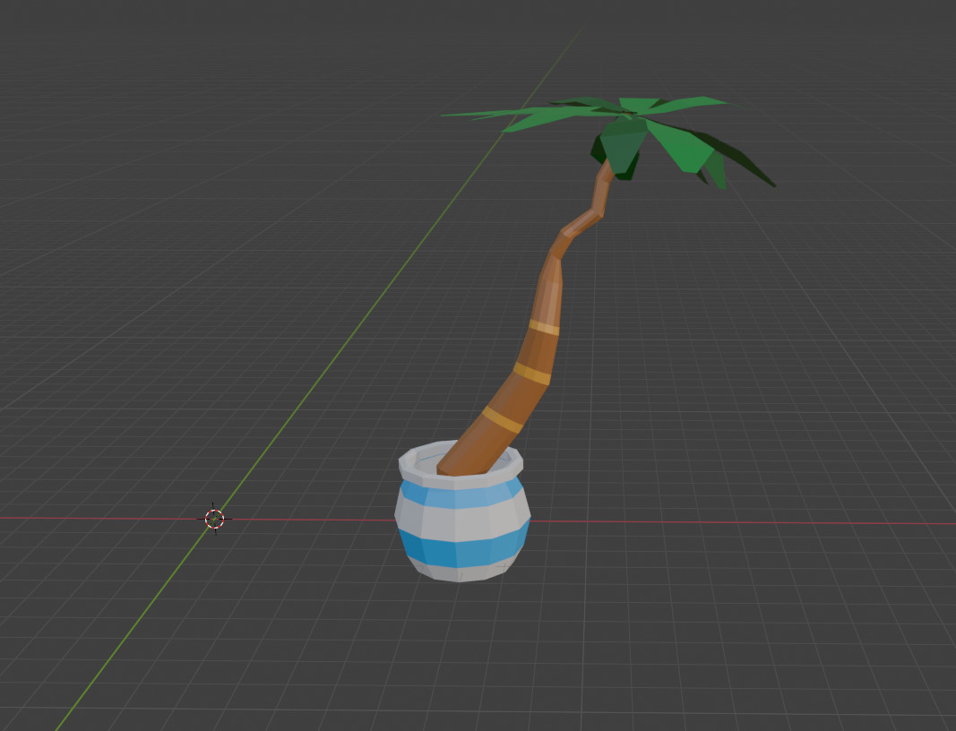 Palm Tree - low poly Low-poly 3D model_5