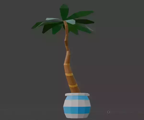 Palm Tree - low poly Low-poly 3D model Palm Tree - low poly Low-poly 3D model