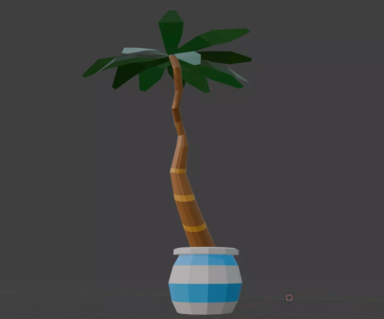 Palm Tree - low poly Low-poly 3D model_0