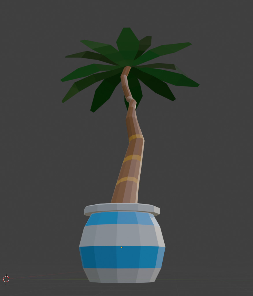 Palm Tree - low poly Low-poly 3D model_3