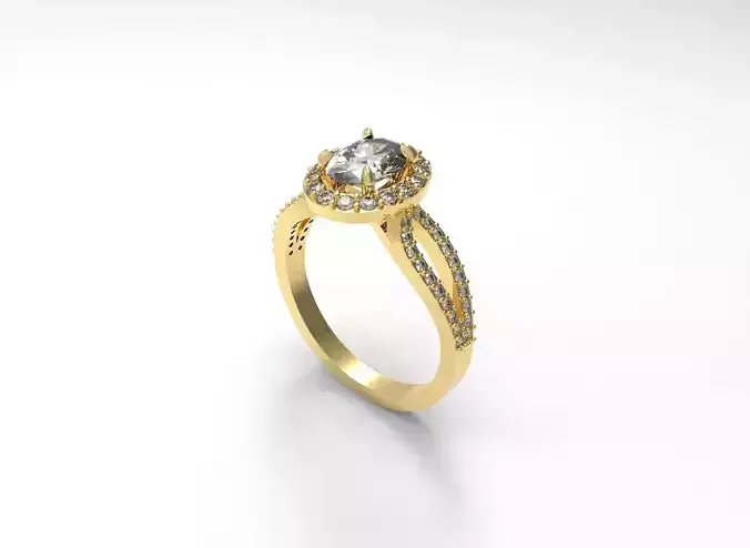 oval soliter ring