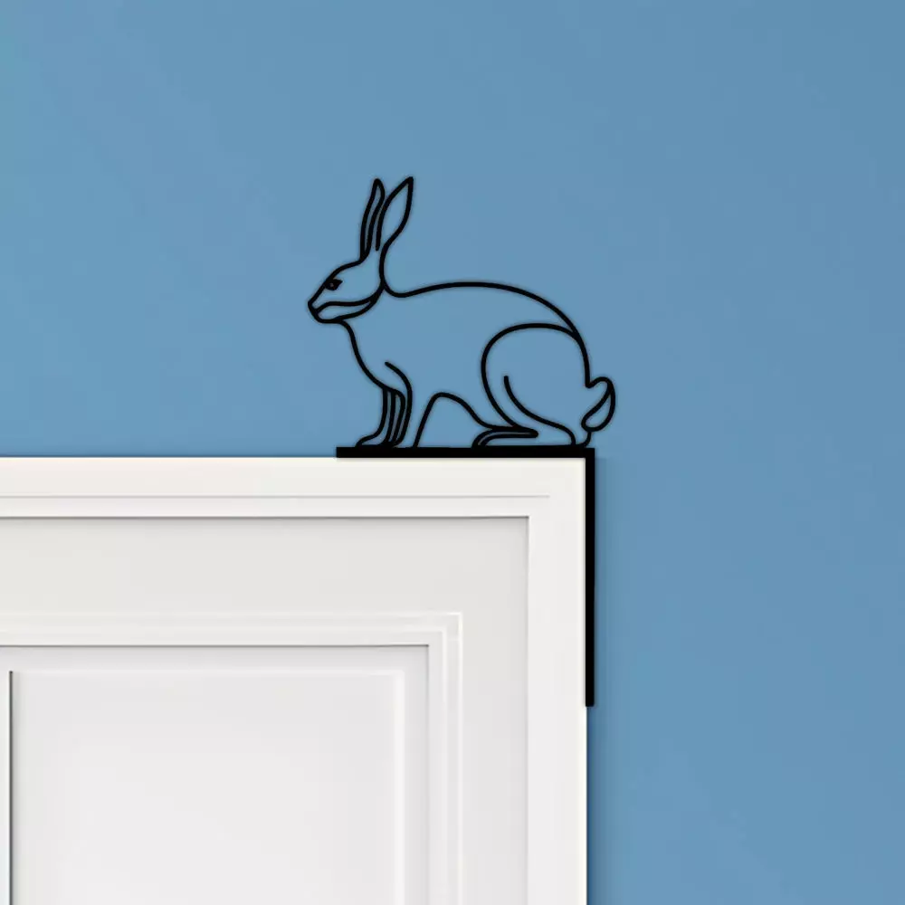 Rabbit Door Corner Decor 3D print model