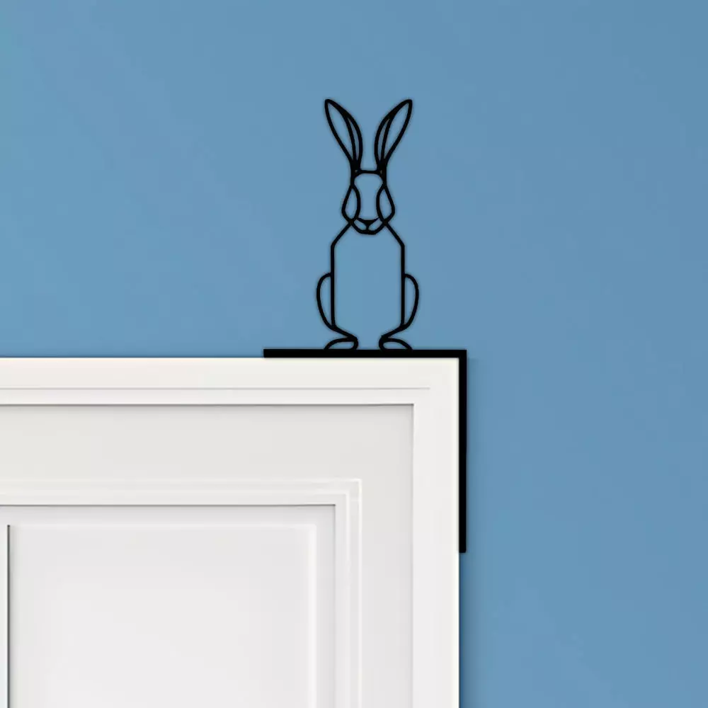 Rabbit Door Corner Decor 3D print model
