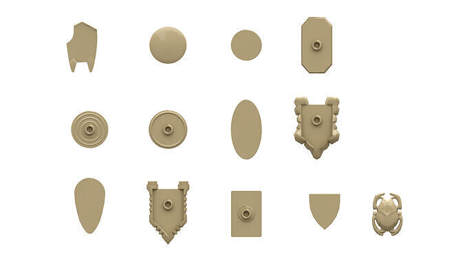 TwindBricks3D - Minifigures Shield Pack 1 3D print model