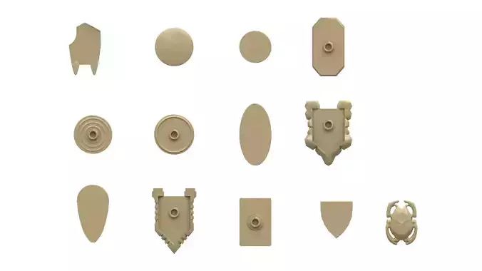 TwindBricks3D - Minifigures Shield Pack 1