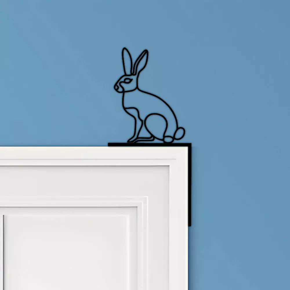 Rabbit Door Corner Decor 3D print model