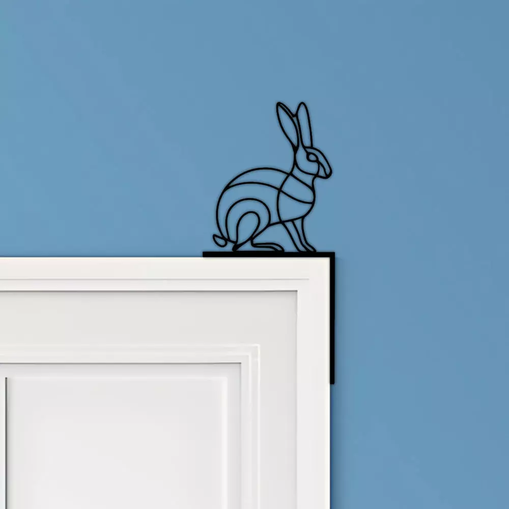Rabbit Door Corner Decor 3D print model