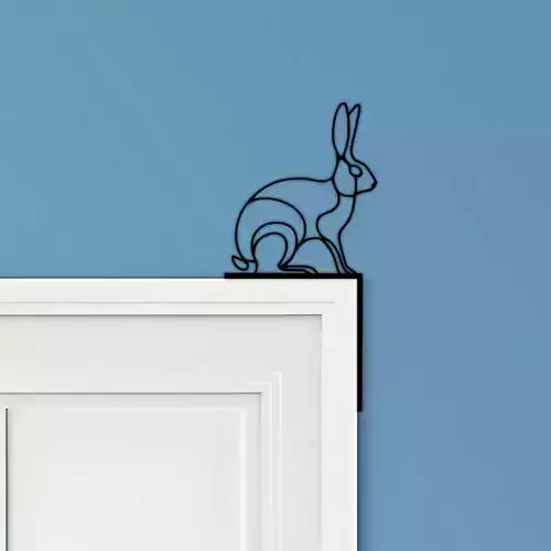 Rabbit Door Corner Decor