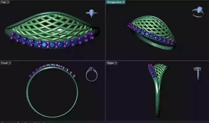 light weight ring  3D print model