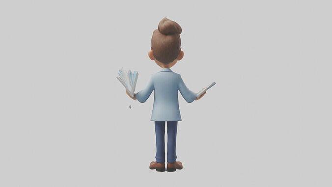 Cartoon Travel Agent model 3D model