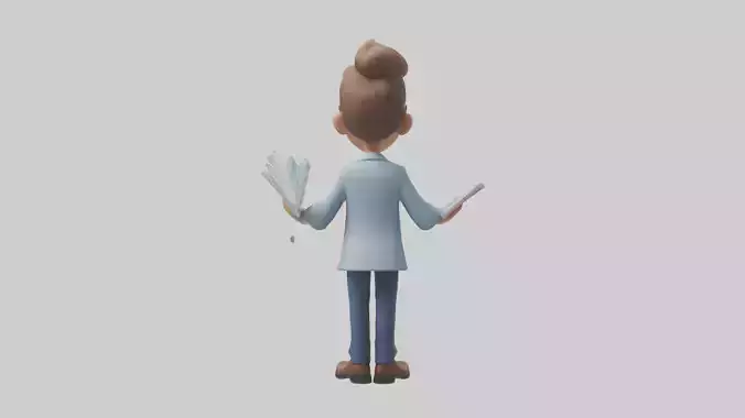 Cartoon Travel Agent model 3D model