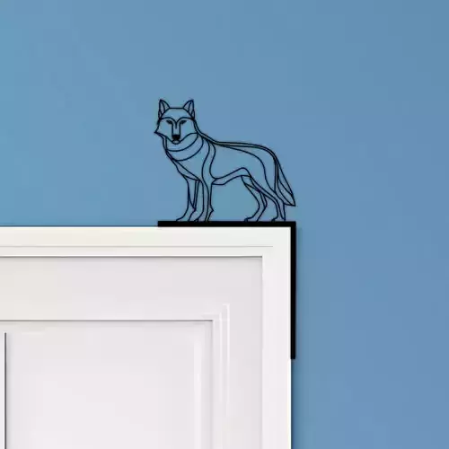 Wolf Door Corner Decor