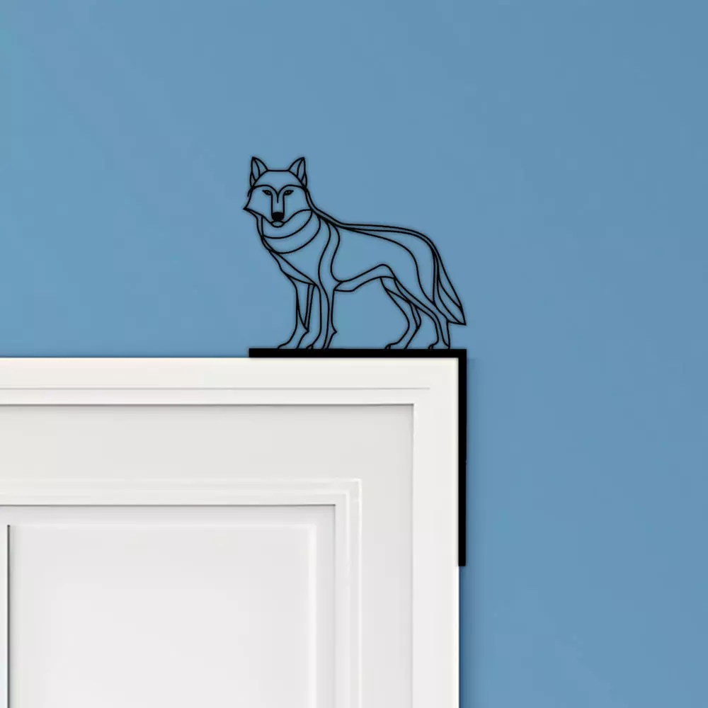 Wolf Door Corner Decor 3D print model_0