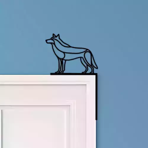 Wolf Door Corner Decor