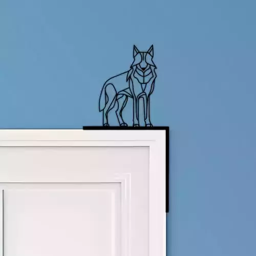 Wolf Door Corner Decor