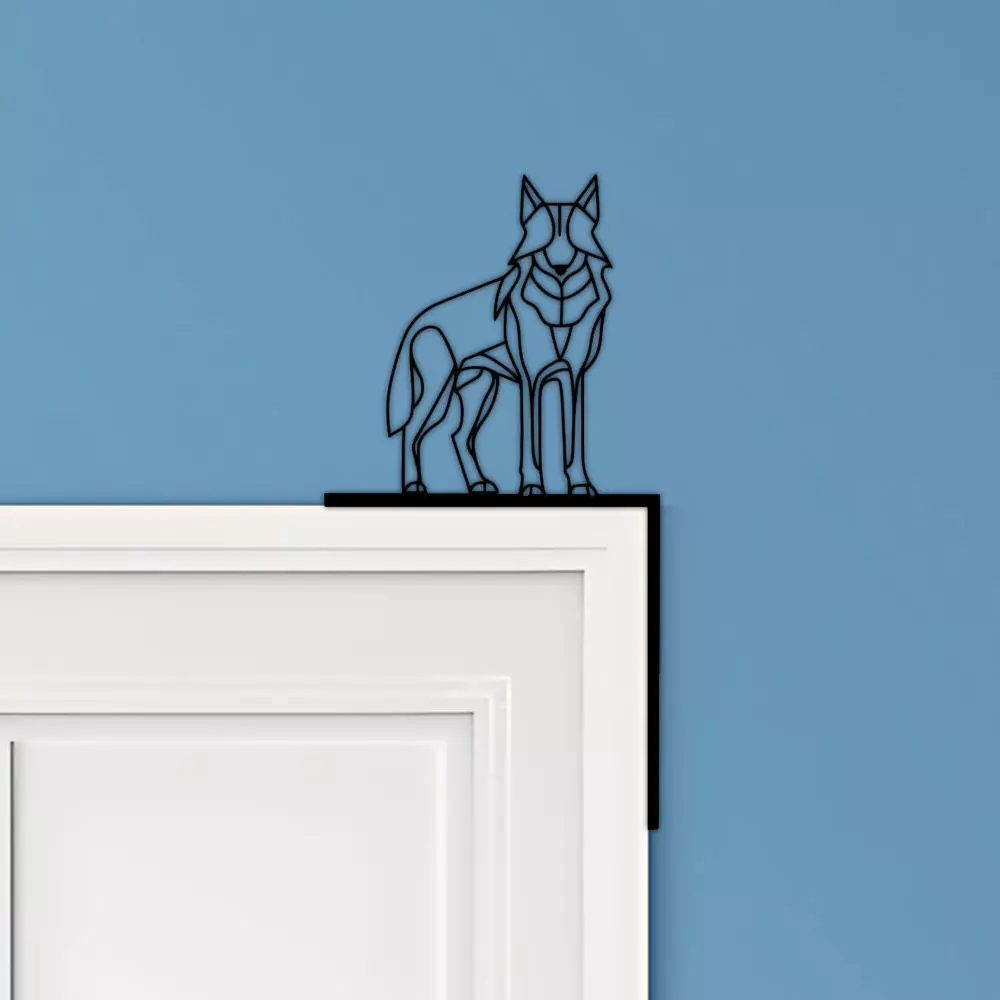 Wolf Door Corner Decor 3D print model_0