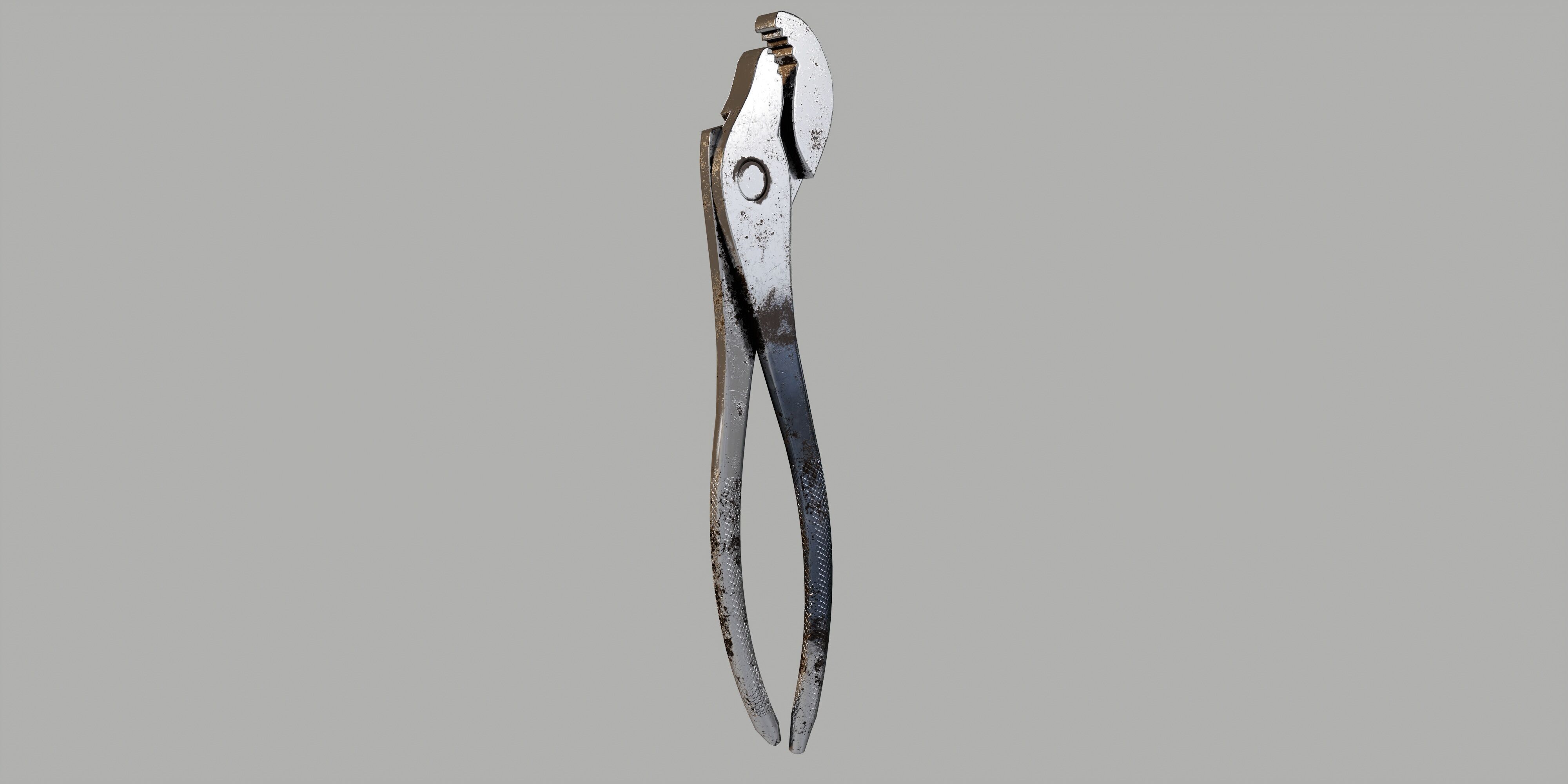battery pliers Low-poly 3D model_8