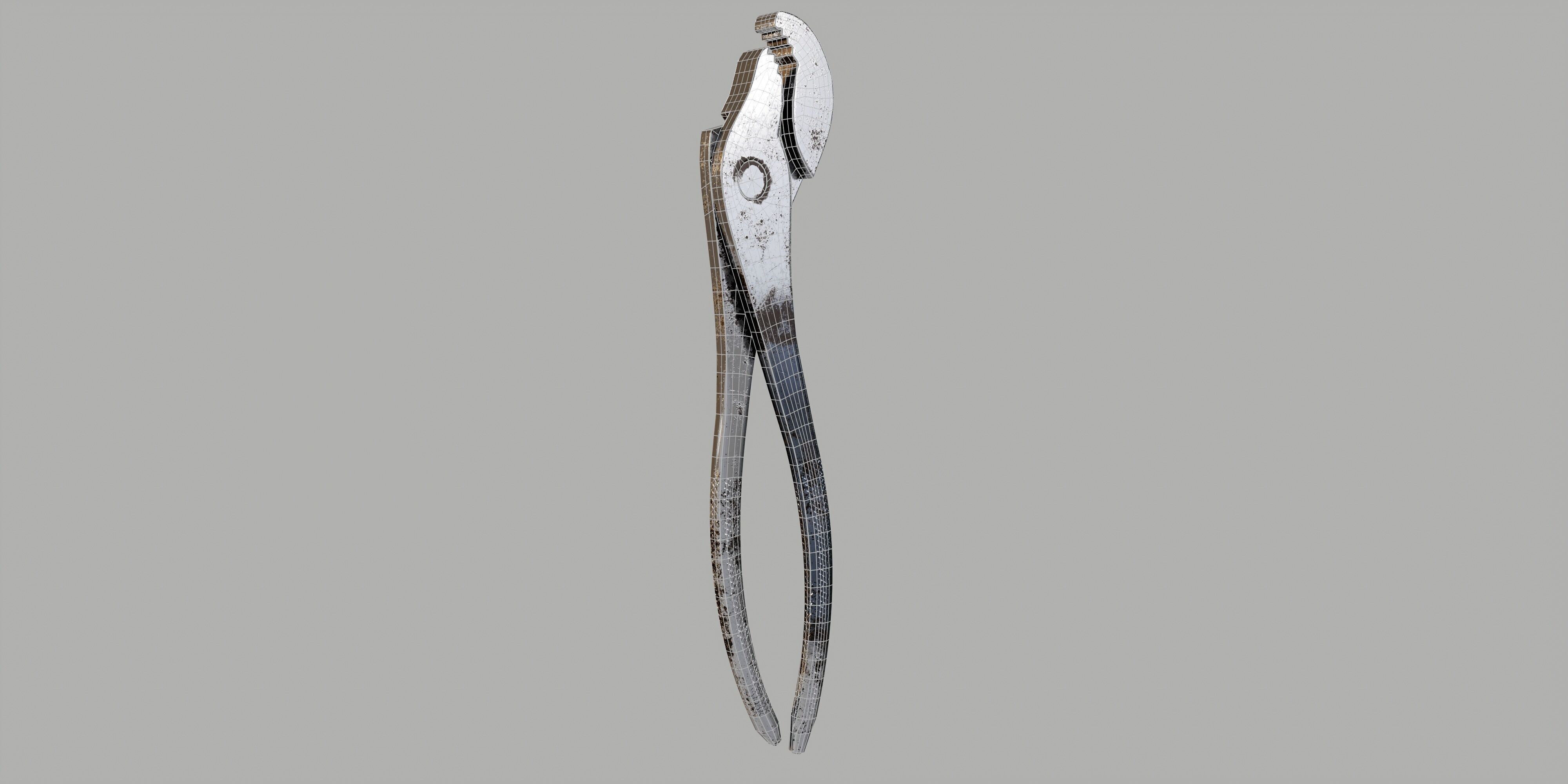 battery pliers Low-poly 3D model_19