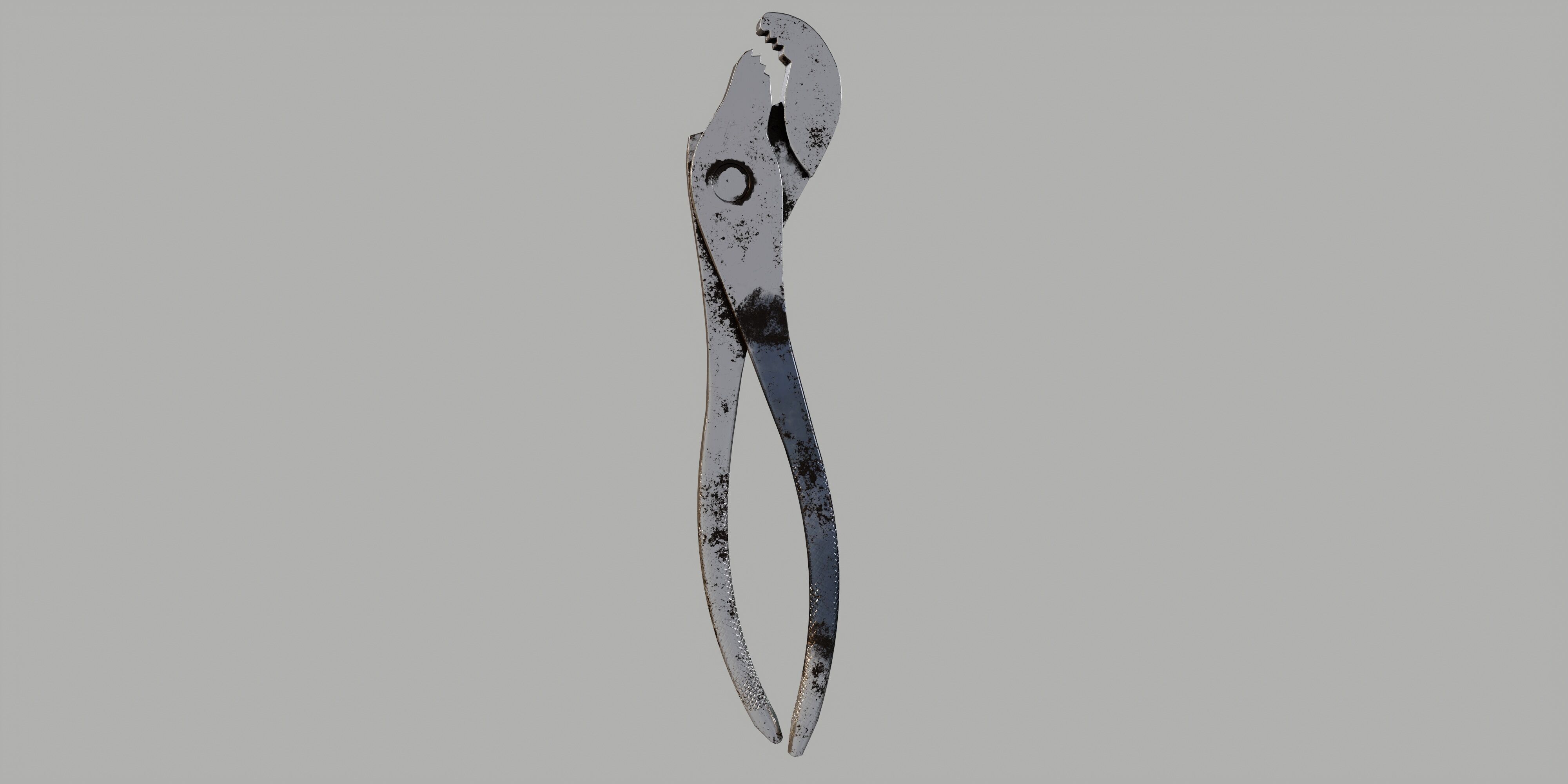 battery pliers Low-poly 3D model_7