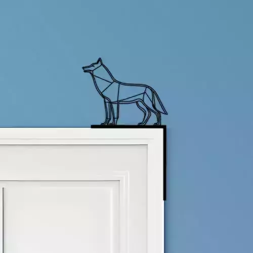 Wolf Door Corner Decor