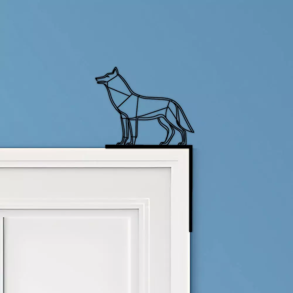 Wolf Door Corner Decor 3D print model_0