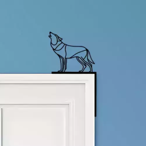 Wolf Door Corner Decor