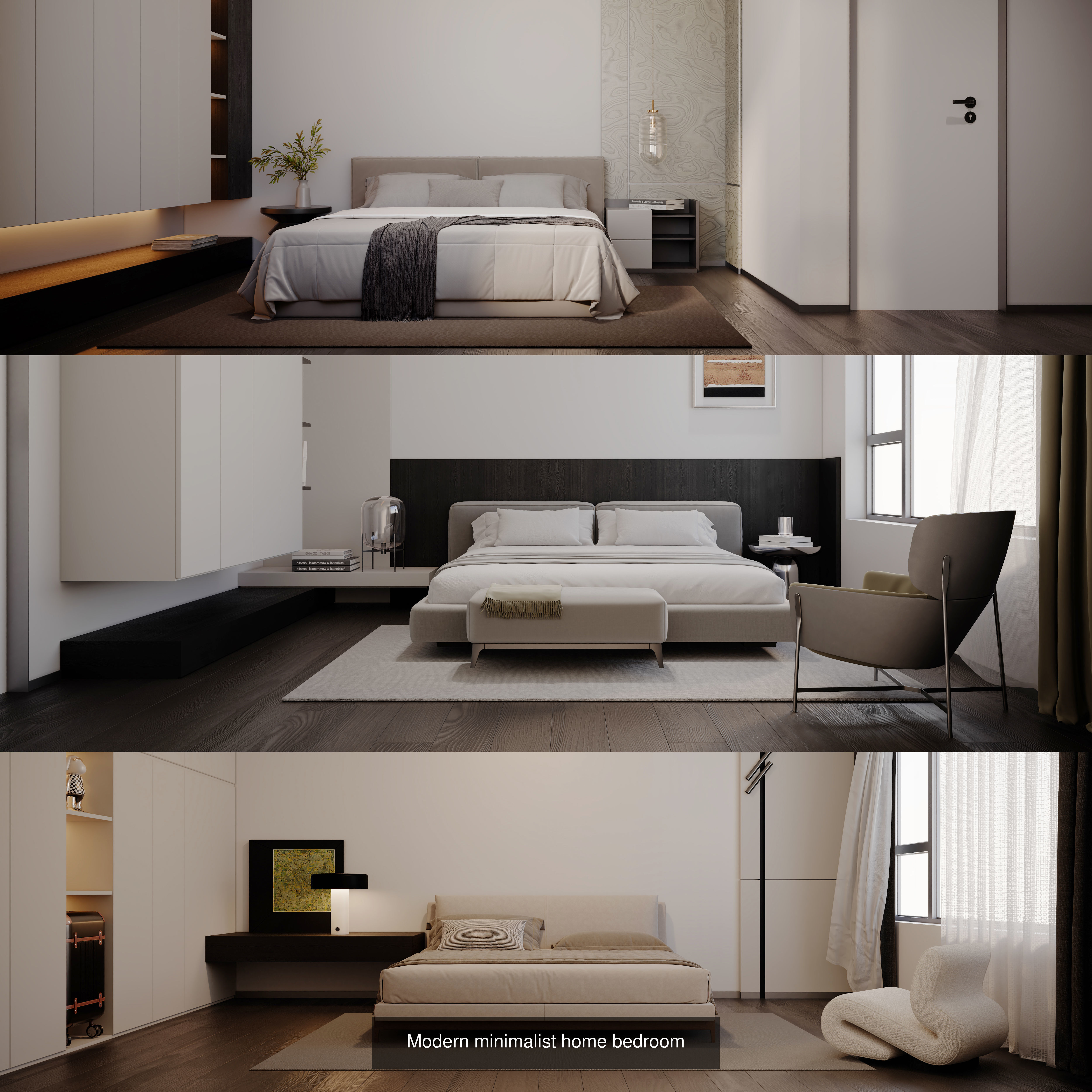A modern minimalist villa home portfolio 3D Model Collection_3