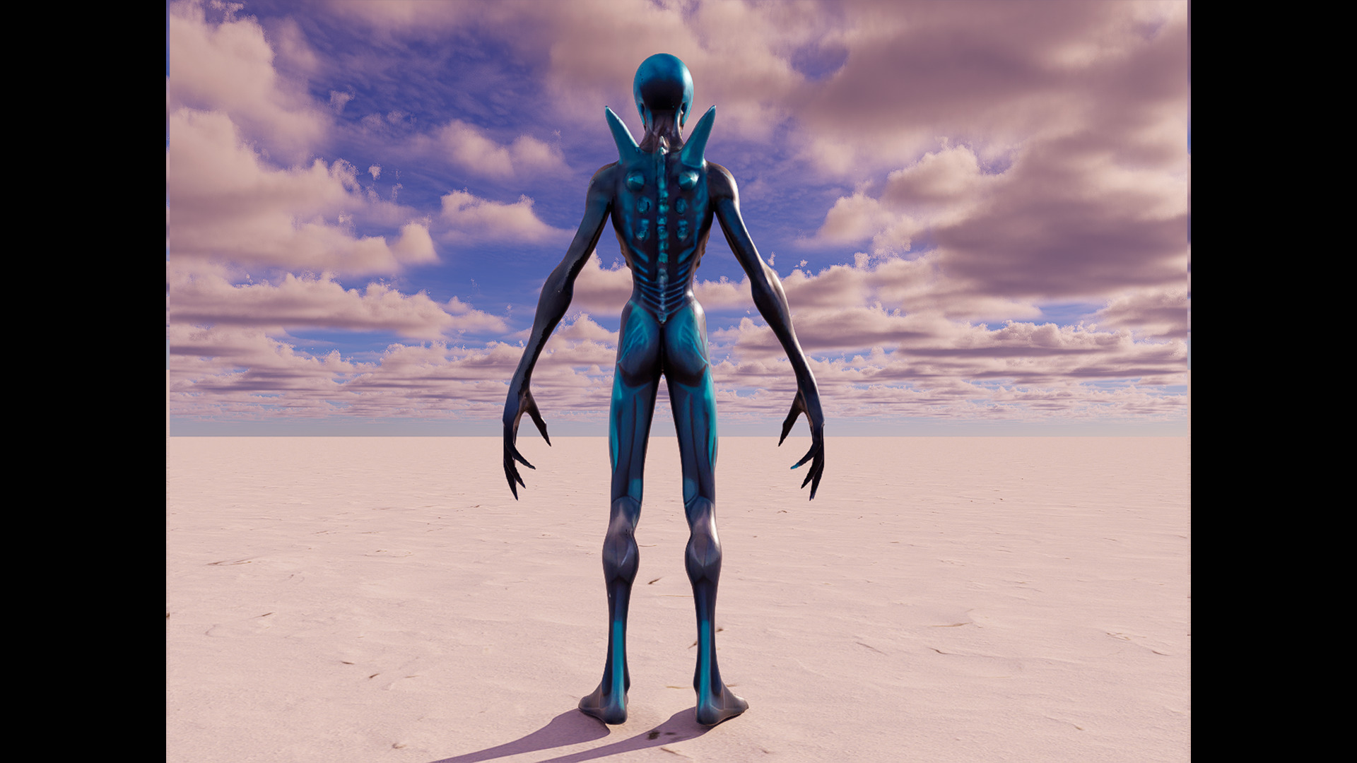 Alien Low-poly 3D model_8