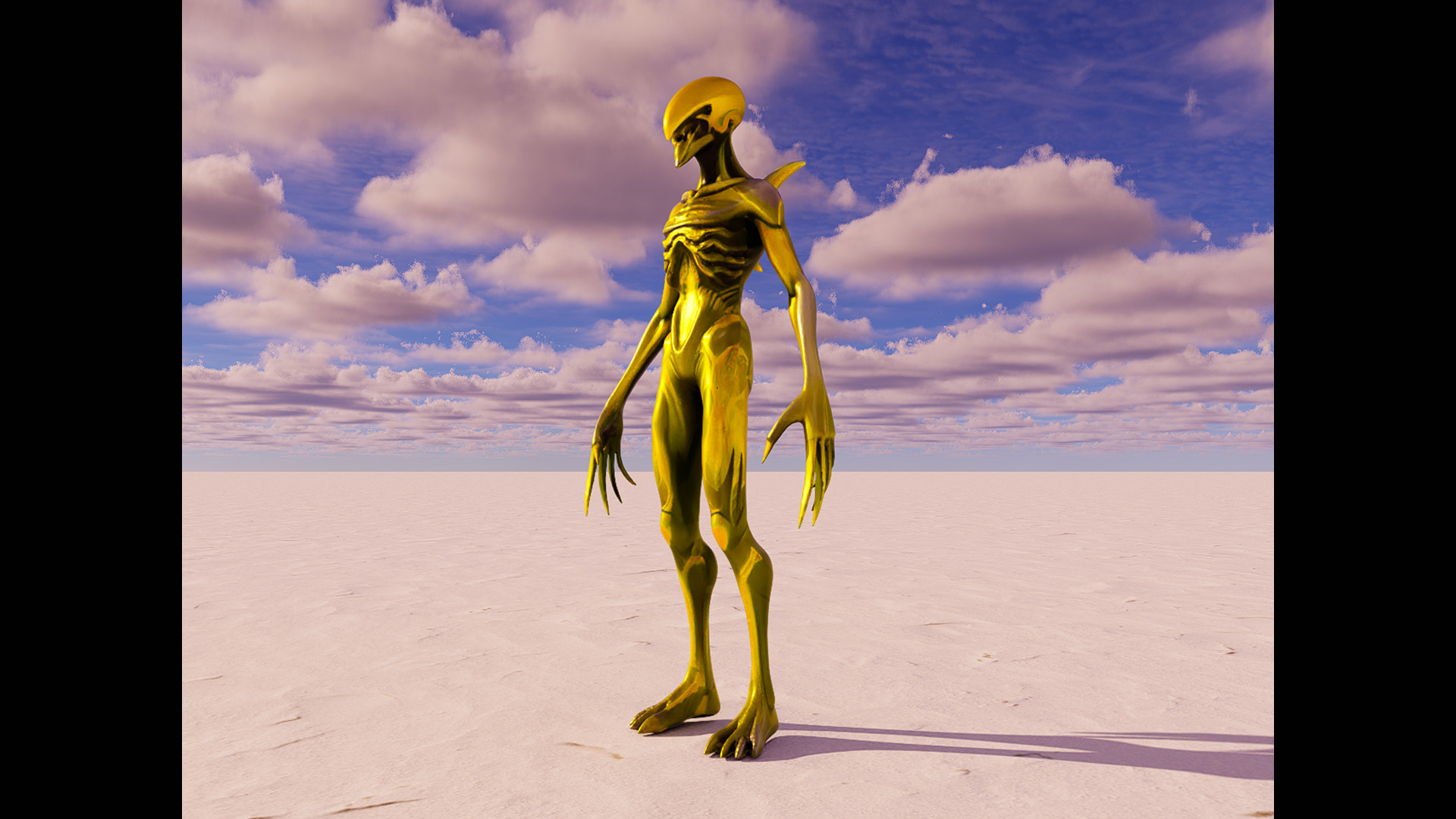 Alien Low-poly 3D model_15
