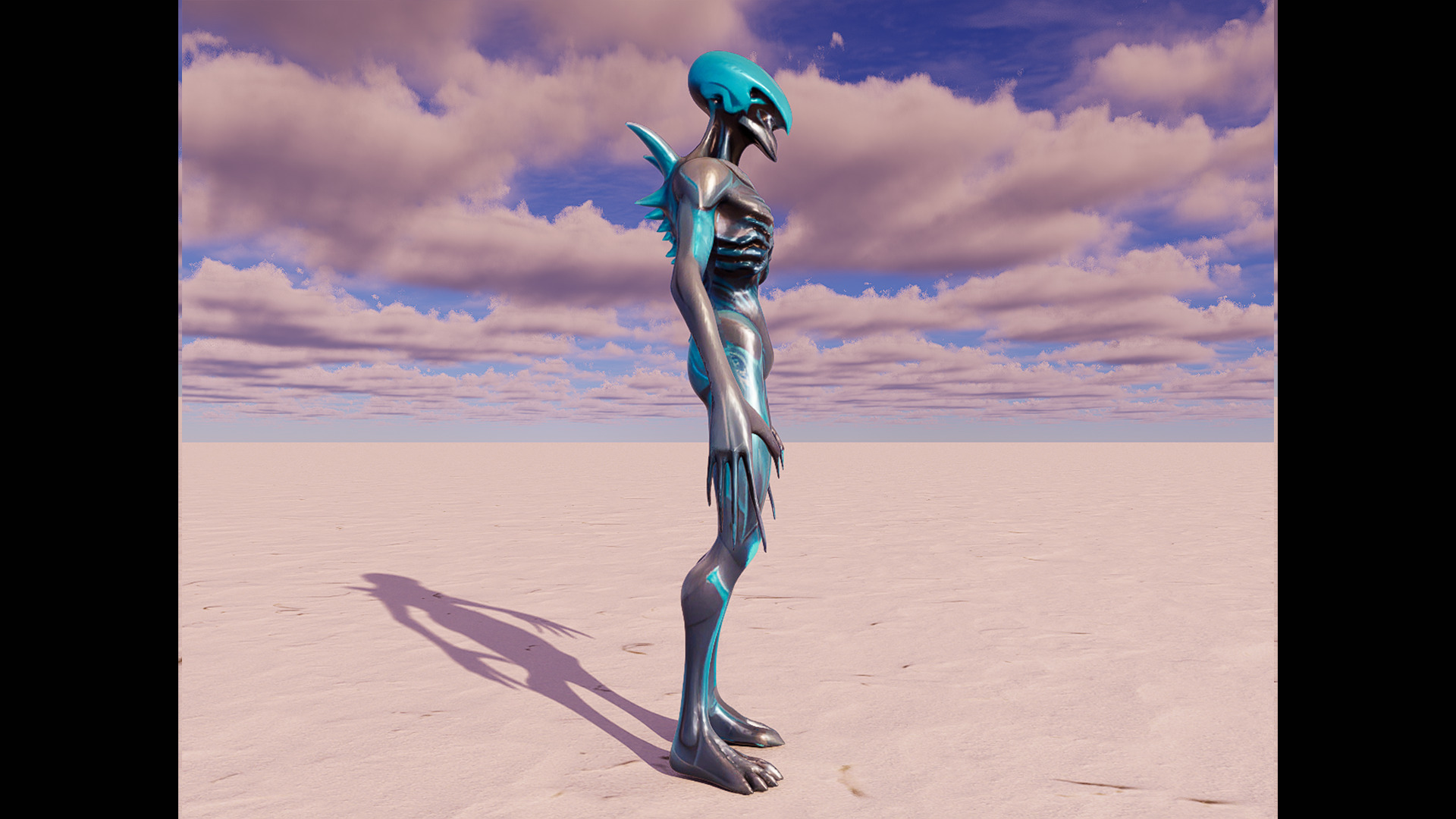Alien Low-poly 3D model_5