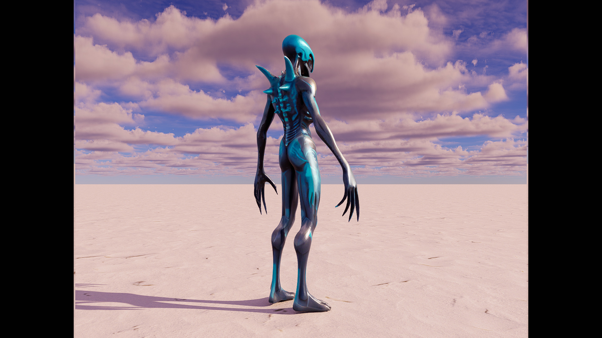 Alien Low-poly 3D model_2