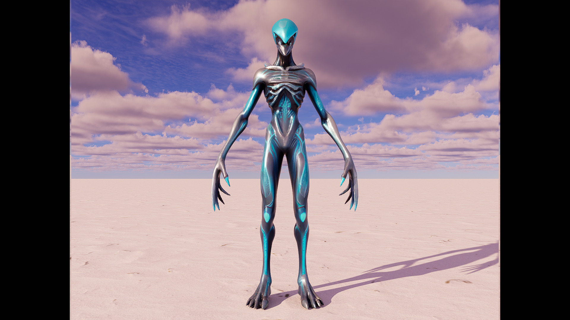 Alien Low-poly 3D model_3