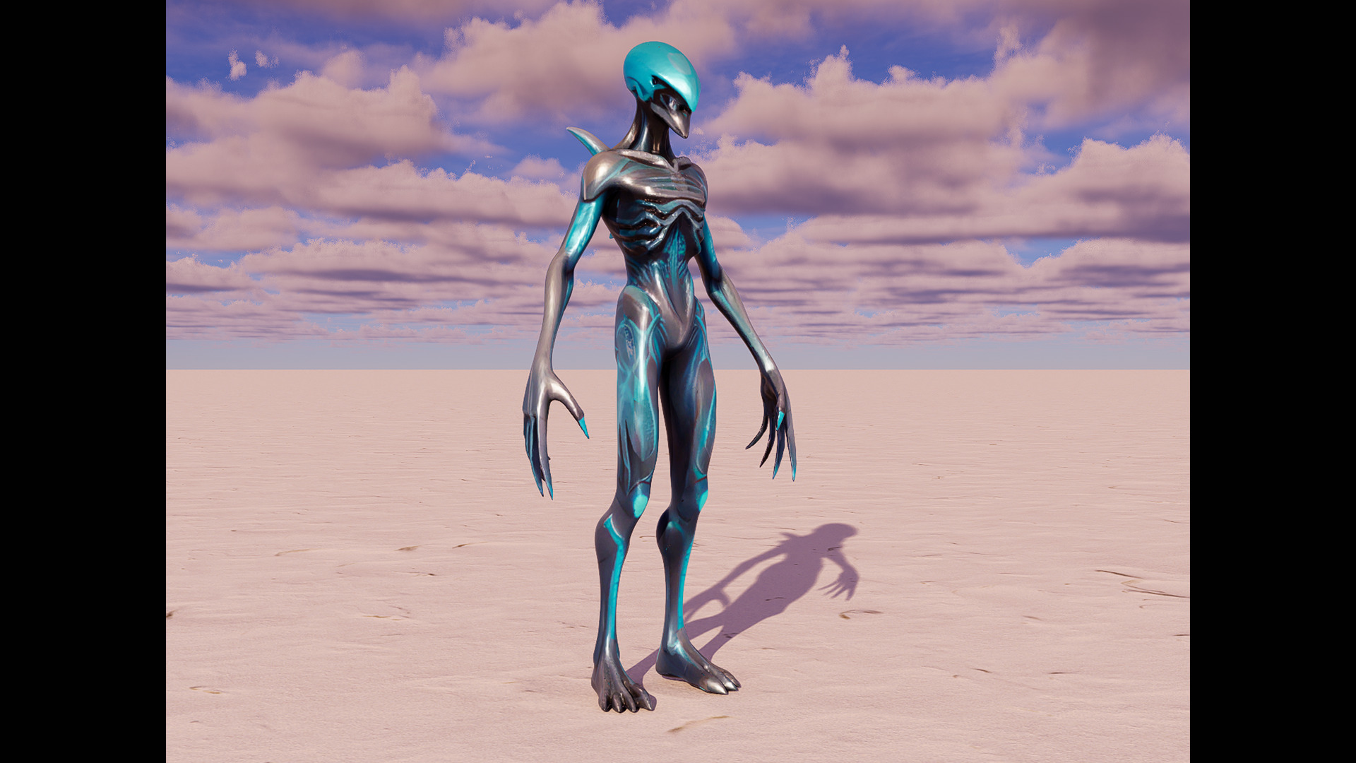 Alien Low-poly 3D model_1