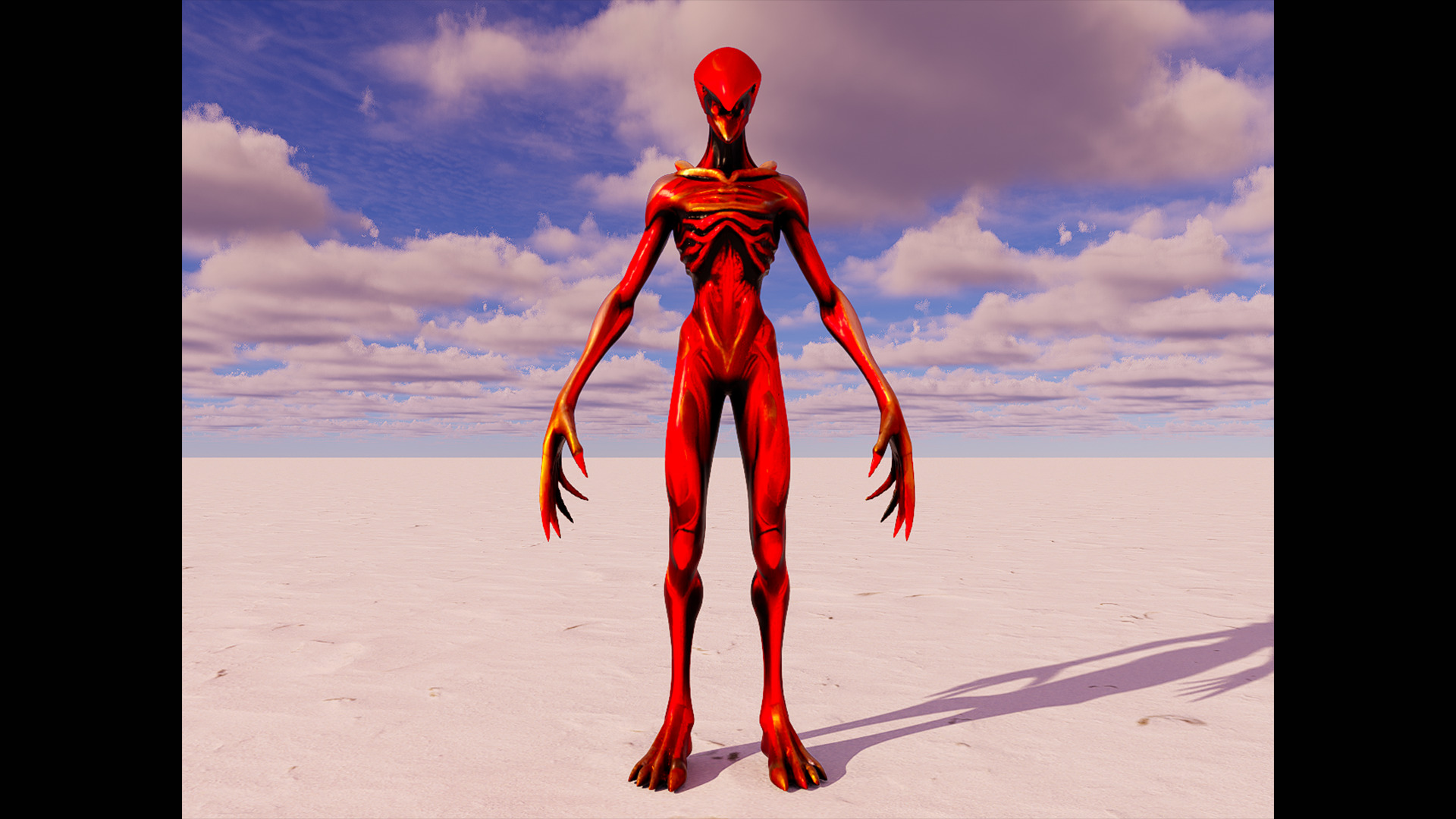 Alien Low-poly 3D model_9