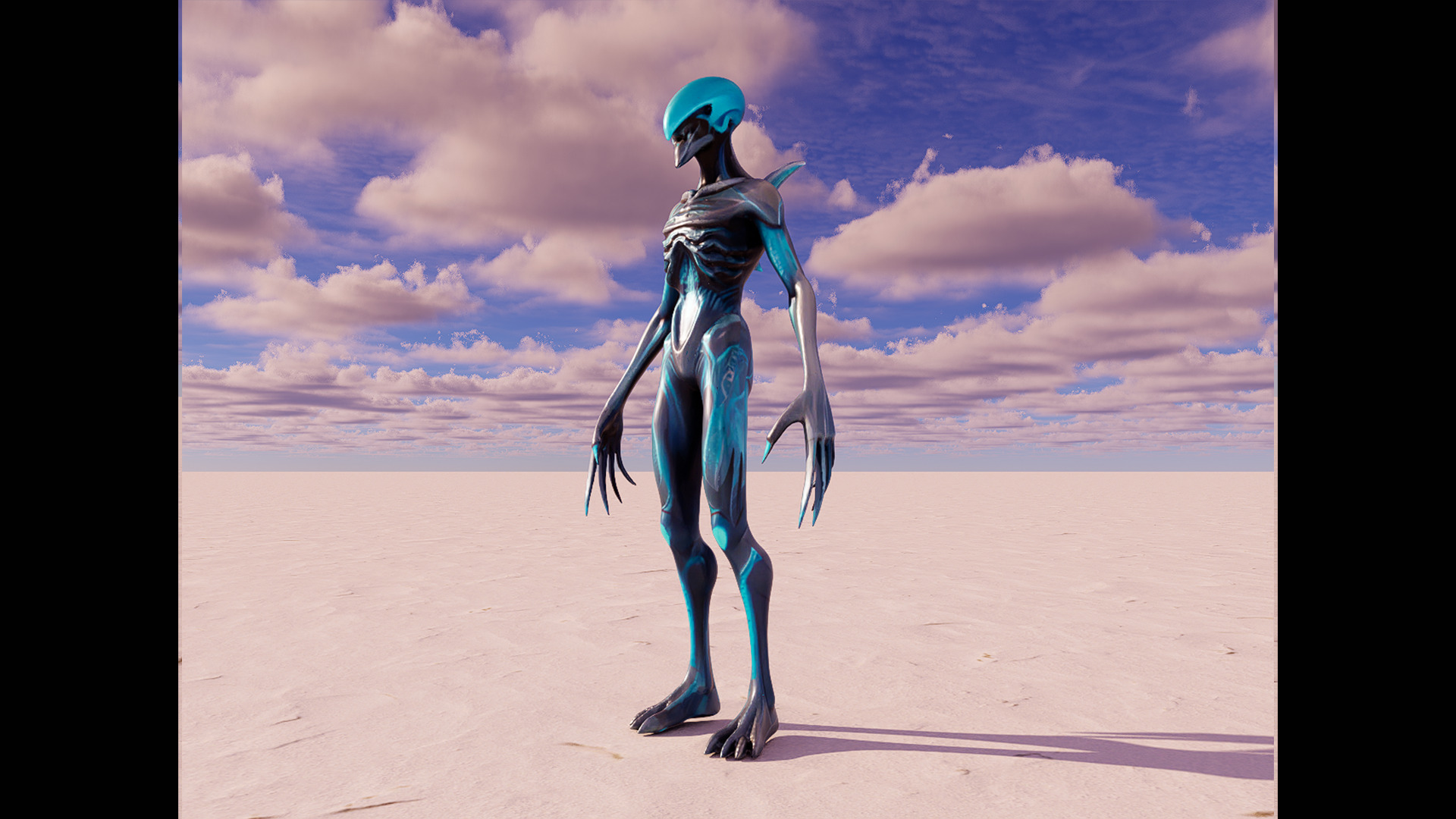 Alien Low-poly 3D model_4
