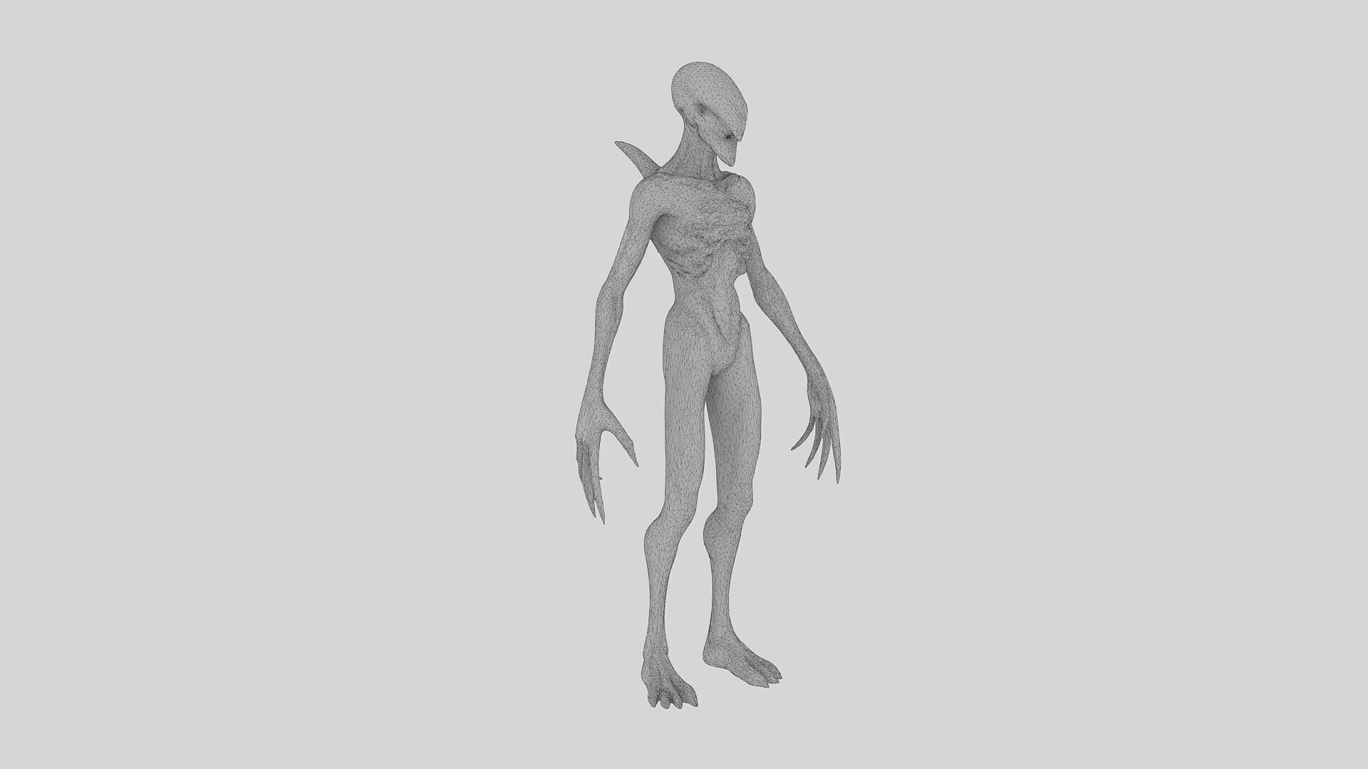 Alien Low-poly 3D model_6