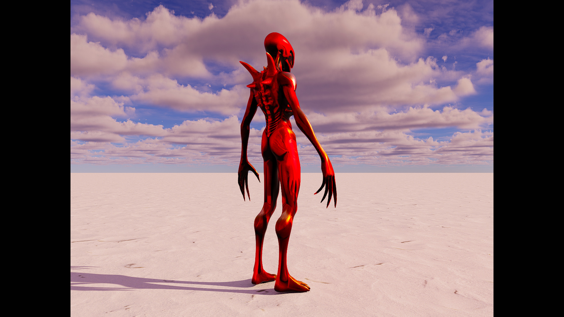 Alien Low-poly 3D model_12