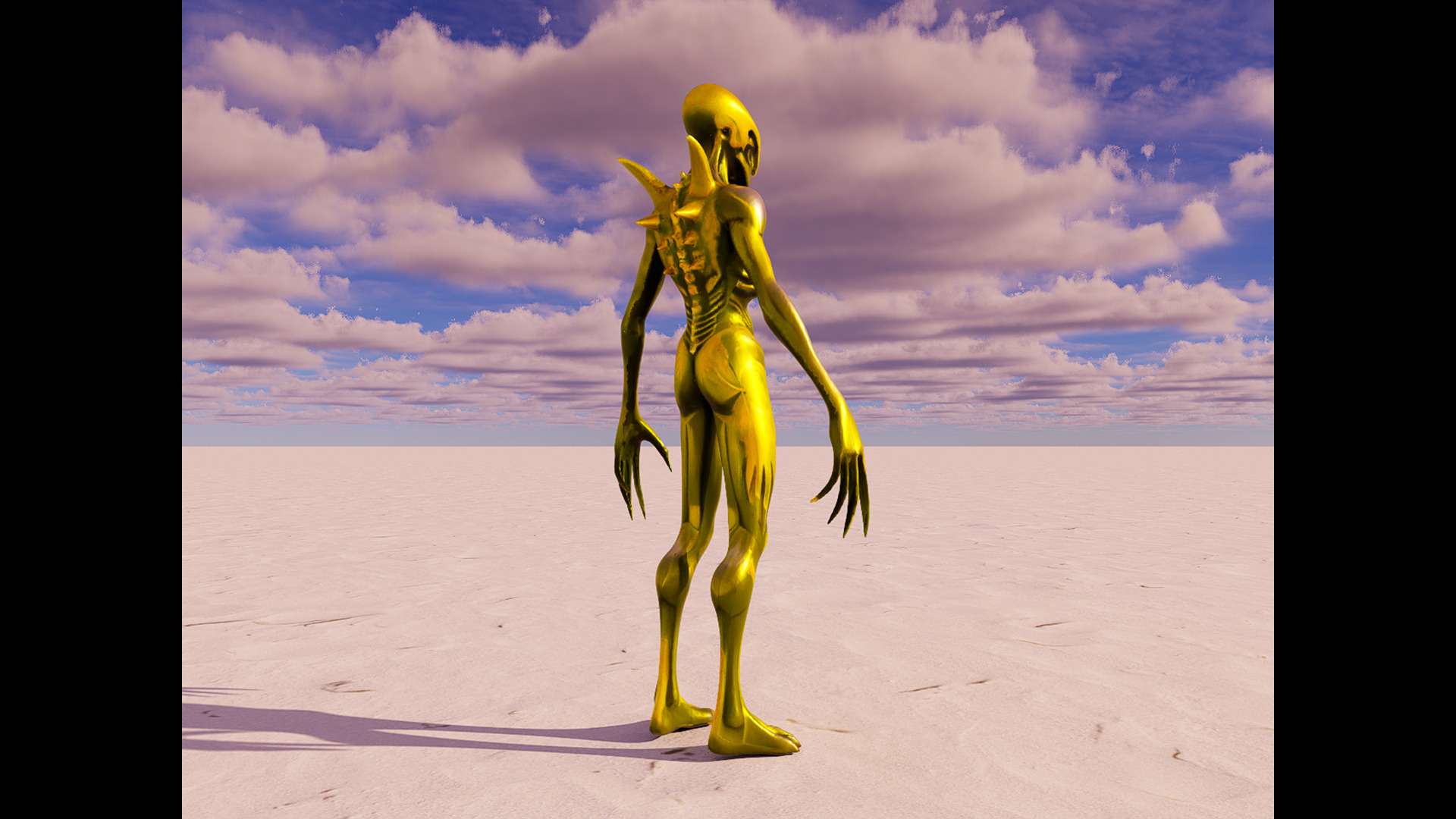 Alien Low-poly 3D model_10