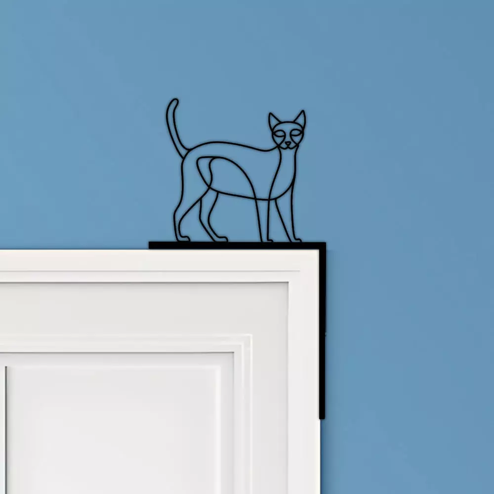 Cat Door Corner Decor 3D print model_0