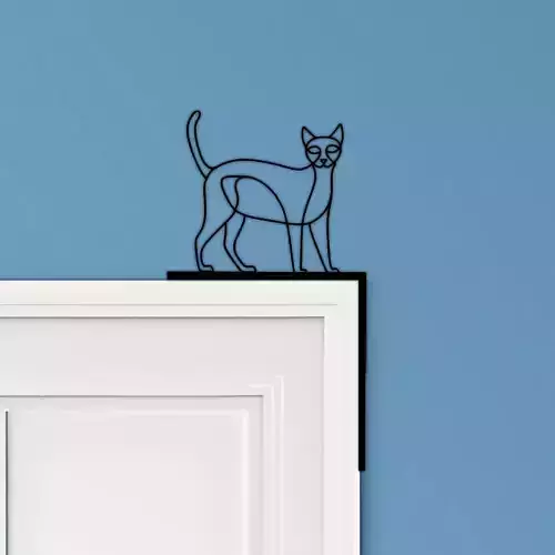 Cat Door Corner Decor